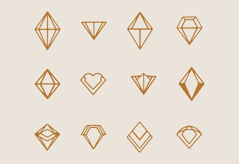 Vector Geometric Diamond Line Shapes