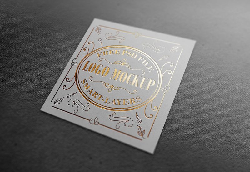 Gold Foil Logo Mockup