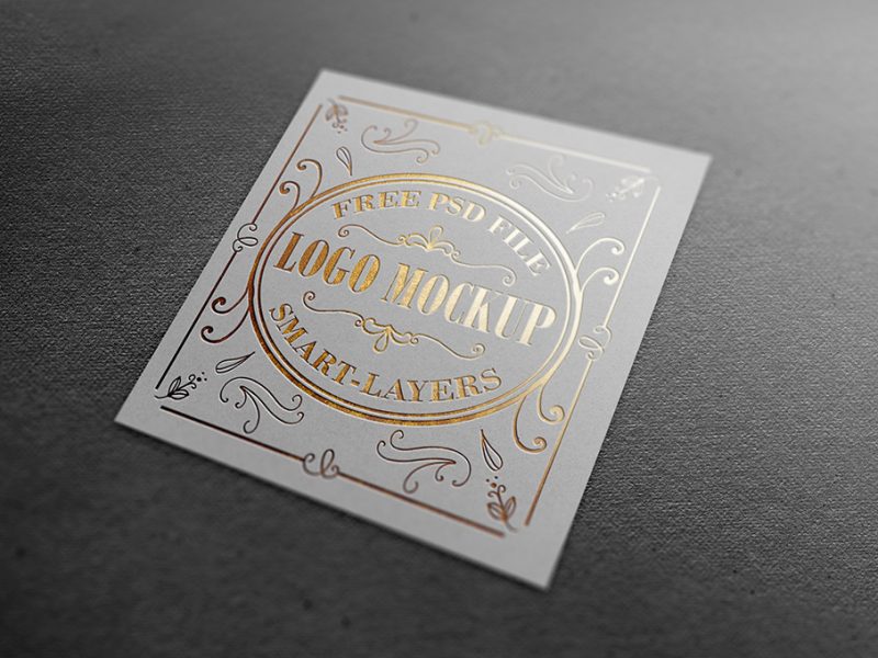 Gold Foil Logo Mockup