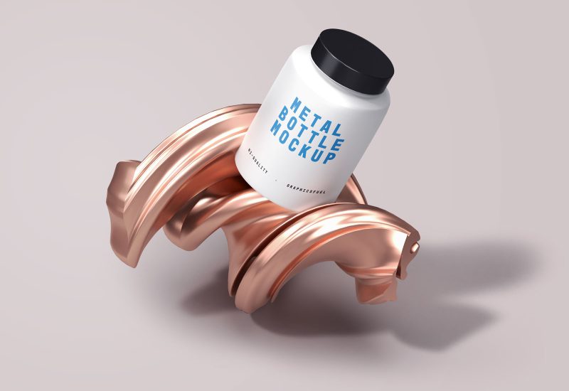 Metal Bottle Mockup Scene