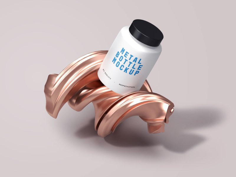 Metal Bottle Mockup Scene