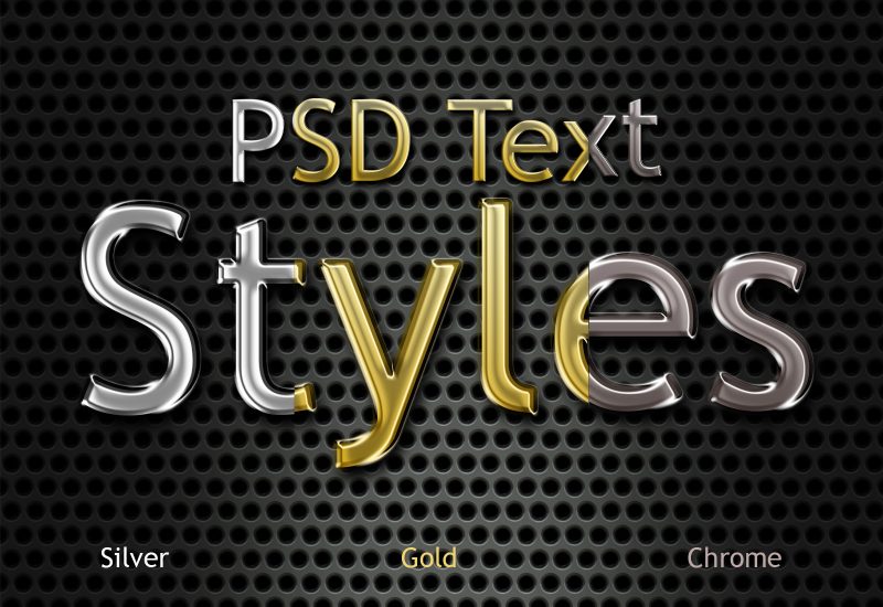 Photoshop metal text styles