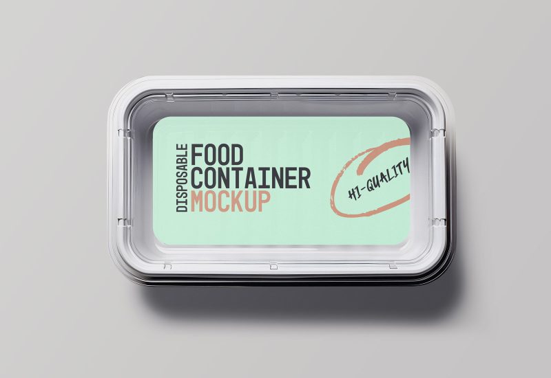 Disposable Food Container Mockup