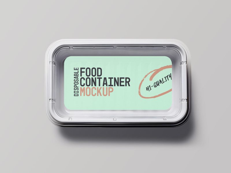 Disposable Food Container Mockup