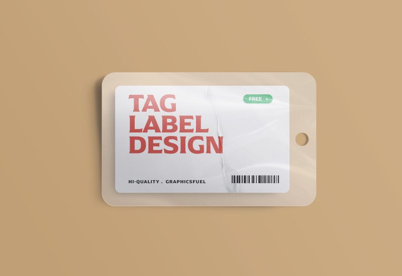 Plastic Tag Card Mockup