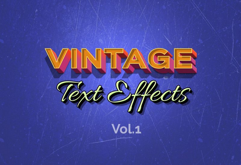 Retro vintage text effects