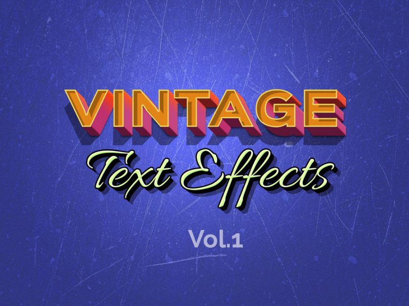 Retro vintage text effects