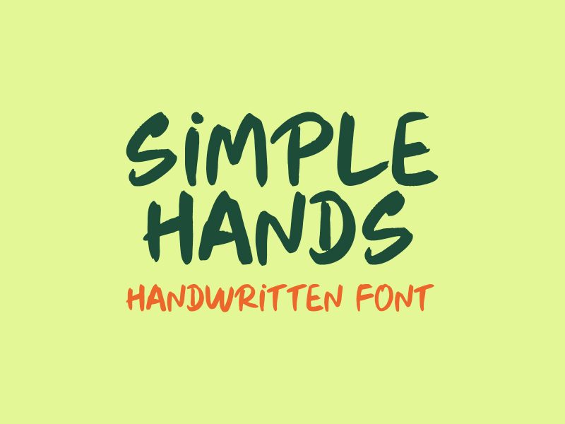 Simple Hands hand drawn font