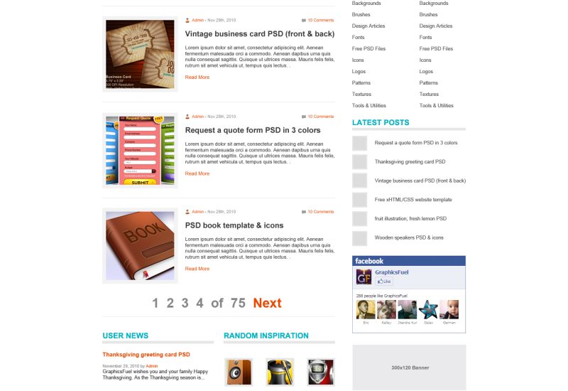 wp-blog-theme-psd